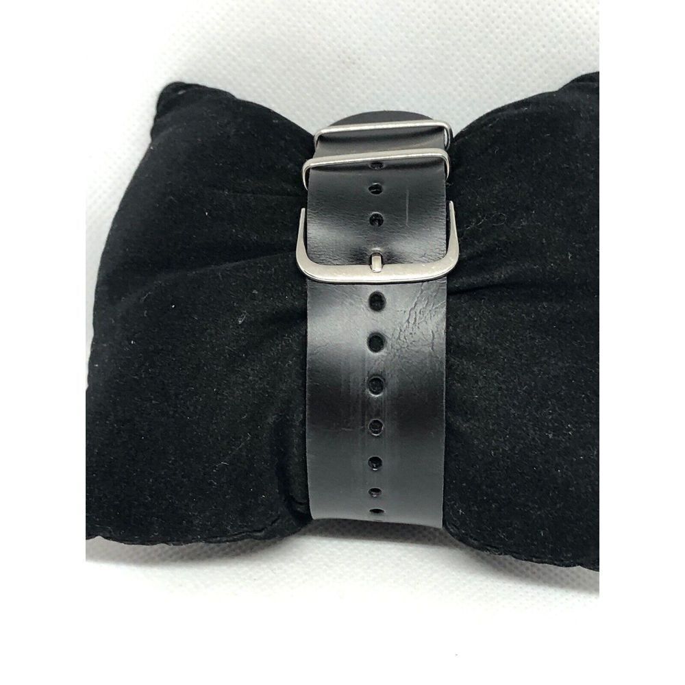 MICHAEL KORS MK7064 Men's Black Leather Analog Dial Watch With Custom Band HG77 - Picture 4 of 7